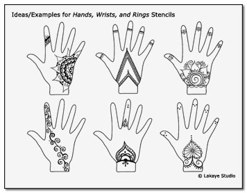 Hands Wrists Rings Stencil Examples