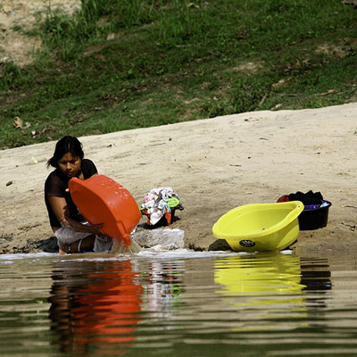 Doing the laundry at the river