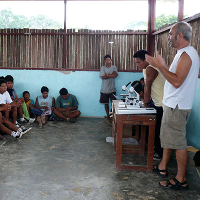 Pascal addressing tribespeople