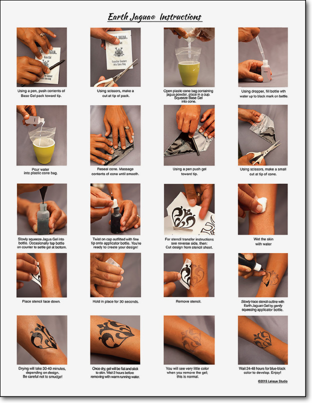 Earth Jagua Kit Instruction Sheet