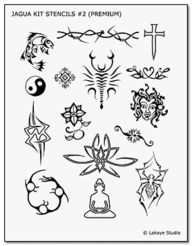 Jagua Kit Tattoo Design Stencils