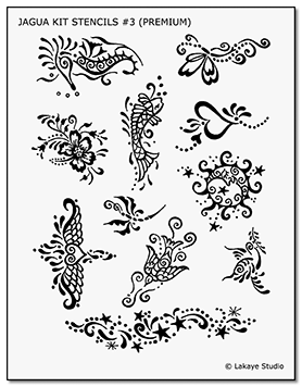 Jagua Kit Tattoo Design Stencils