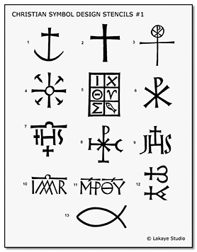Christian Symbols Tattoo Design Stencils