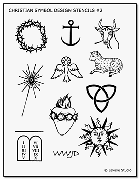 Christian Symbols Tattoo Design Stencils