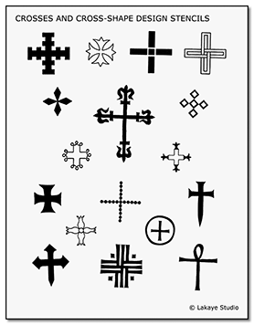 Crosses Tattoo Design Stencils