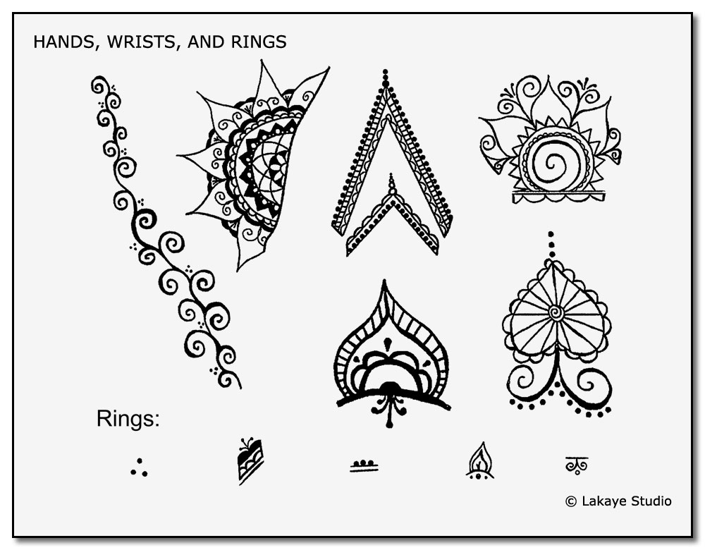 Small Henna Tattoo Stencil Designs