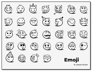 Free Stencil Designs: Emoji