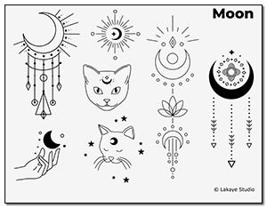 Free Stencil Designs: Moon