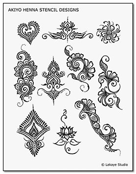 Reusable Mix and Match Henna Stencils for Hands DIY Tattoo Stencils Easy to  Use Stencils Free Henna Cone 