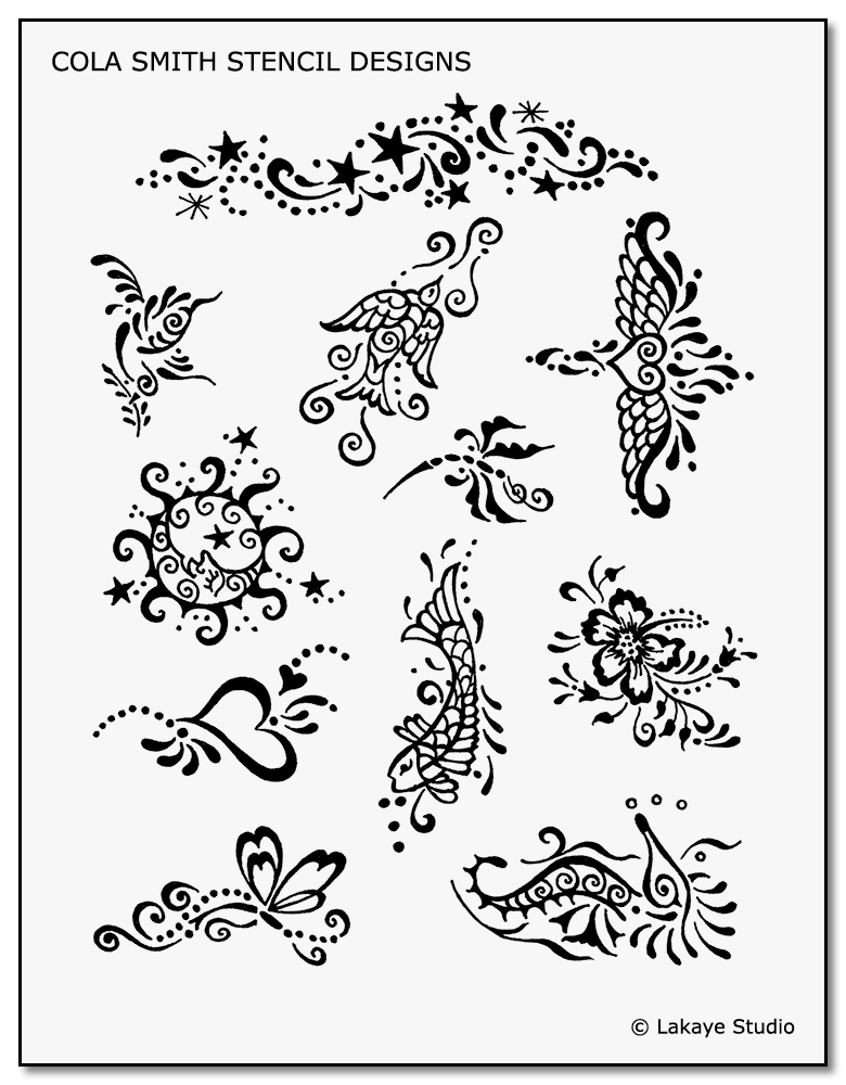 temporary black tattoo design stencils for earth jagua body art kits