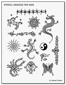 Tattoo Stencil Designs for Kids