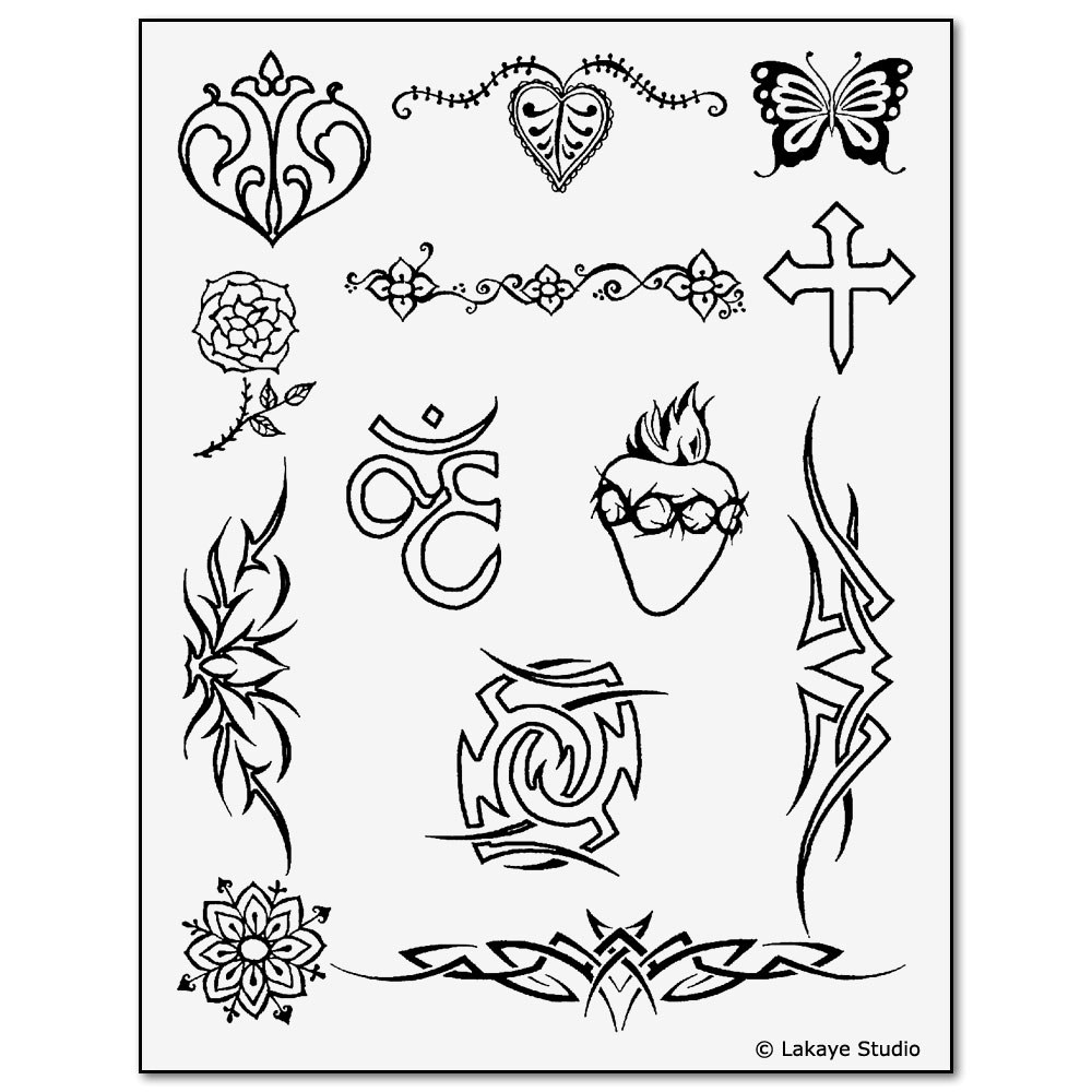 Earth Jagua Tattoo Stencil Transfer Sheet #2