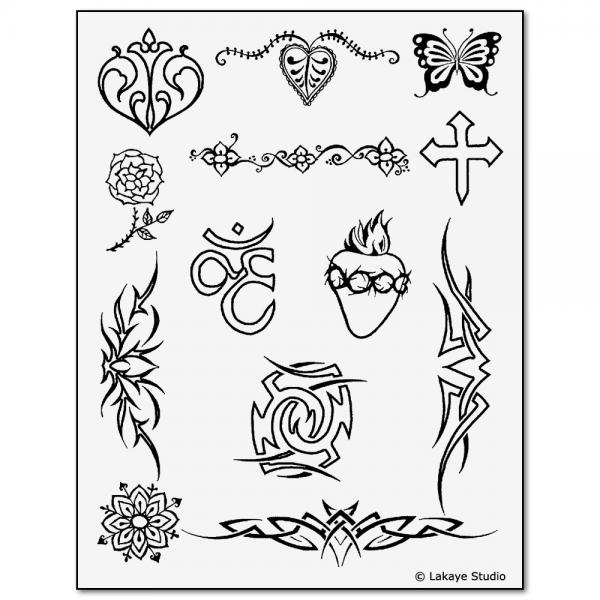 Earth Jagua Tattoo Stencil Transfer Sheet #2